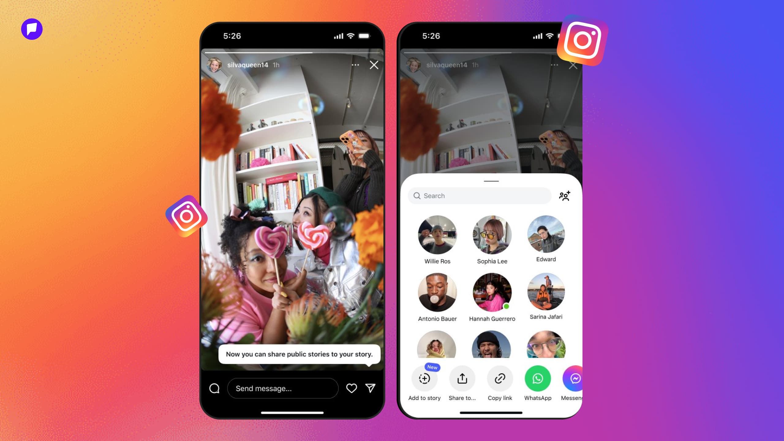 Инстаграм хэрэглэгчид бусдын сториг өөрийн сторигоор хуваалцах боломжтой боллоо
