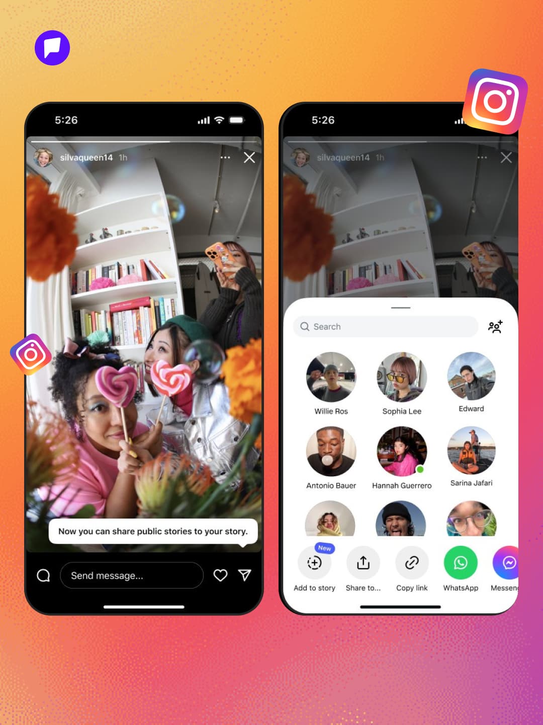 Инстаграм хэрэглэгчид бусдын сториг өөрийн сторигоор хуваалцах боломжтой боллоо - нийтлэлийн зураг (гар утасны хувилбар)